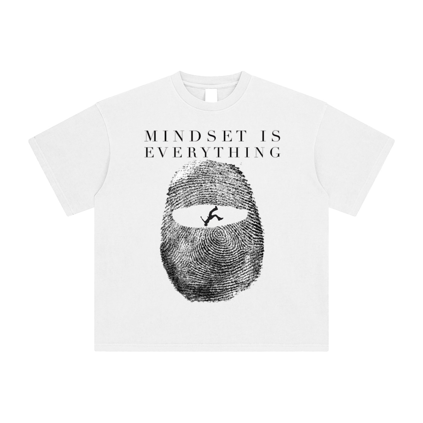 Mindset Is Everything - White Boxy Tee