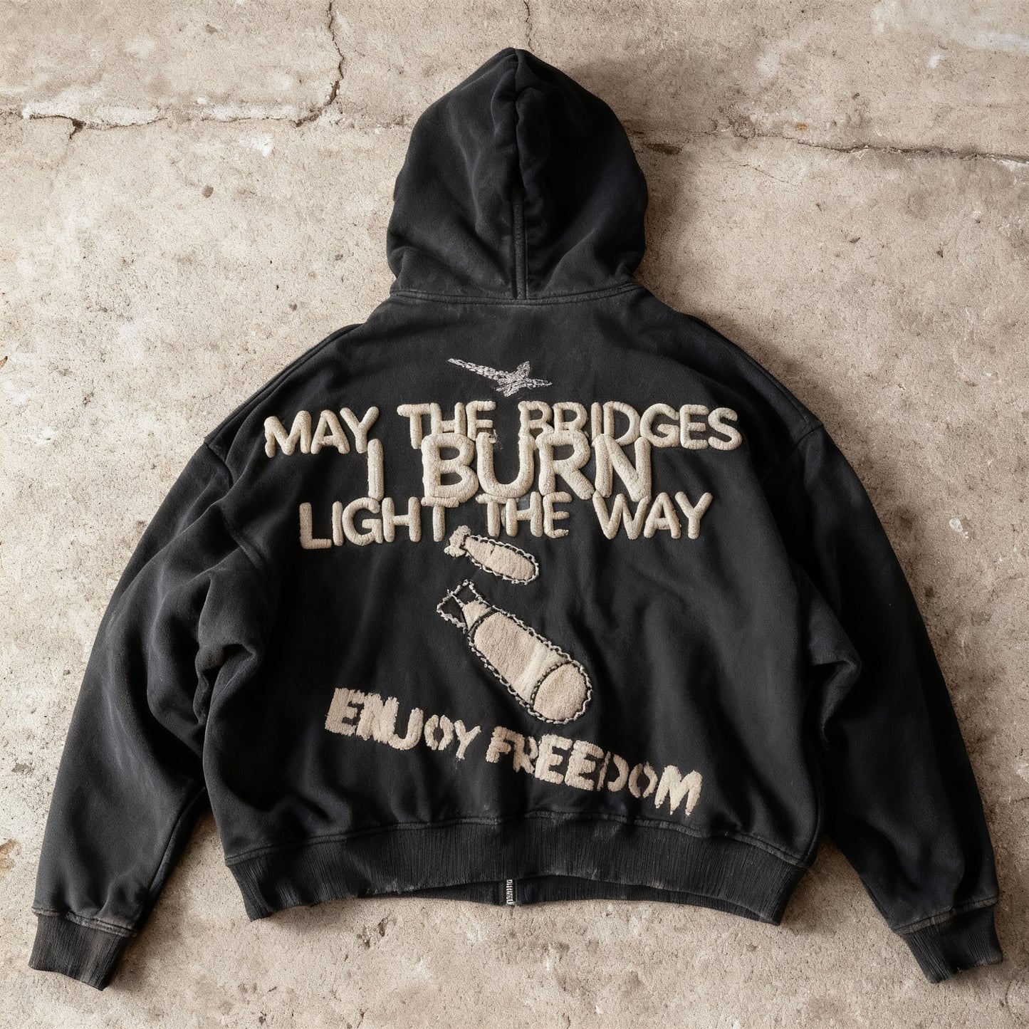 Broken Trust - Black Zip Up Hoodie