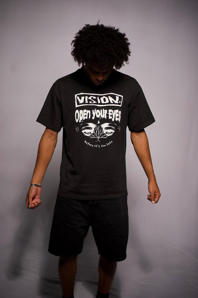 (Faded Black) Open Your Eyes - Heavy Weight Tee