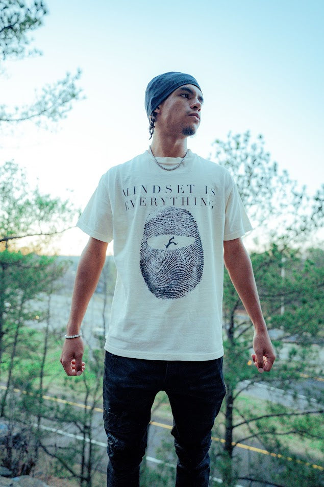 Mindset Is Everything - White Boxy Tee