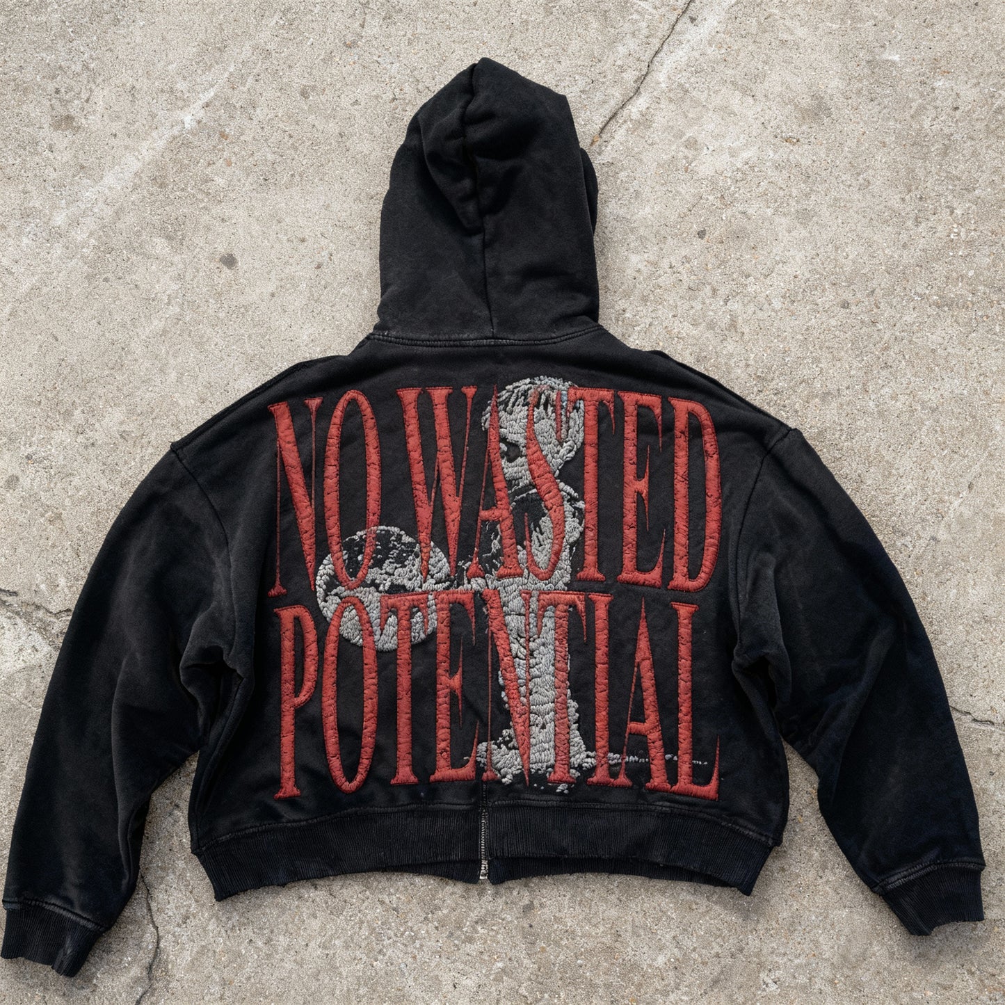 No Wasted Potential - Black Zip up Hoodie