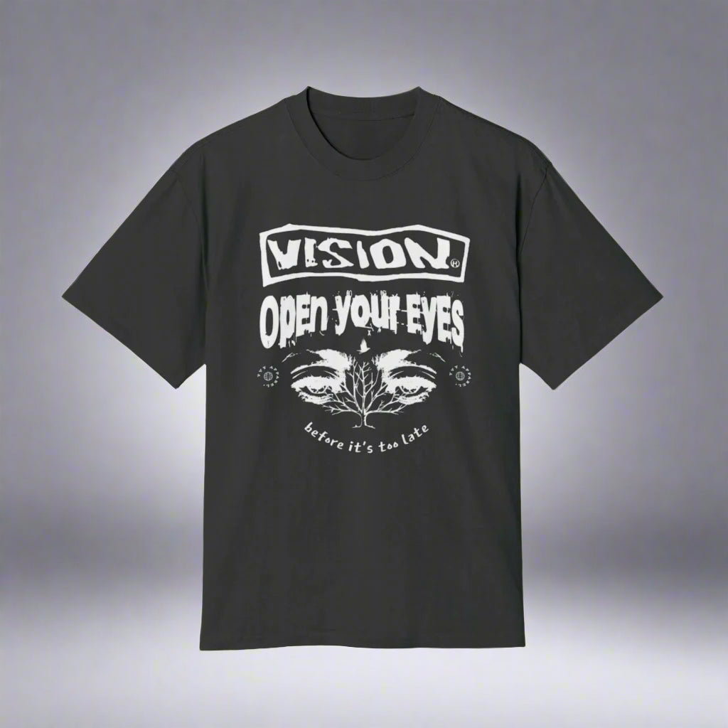 (Faded Black) Open Your Eyes - Heavy Weight Tee