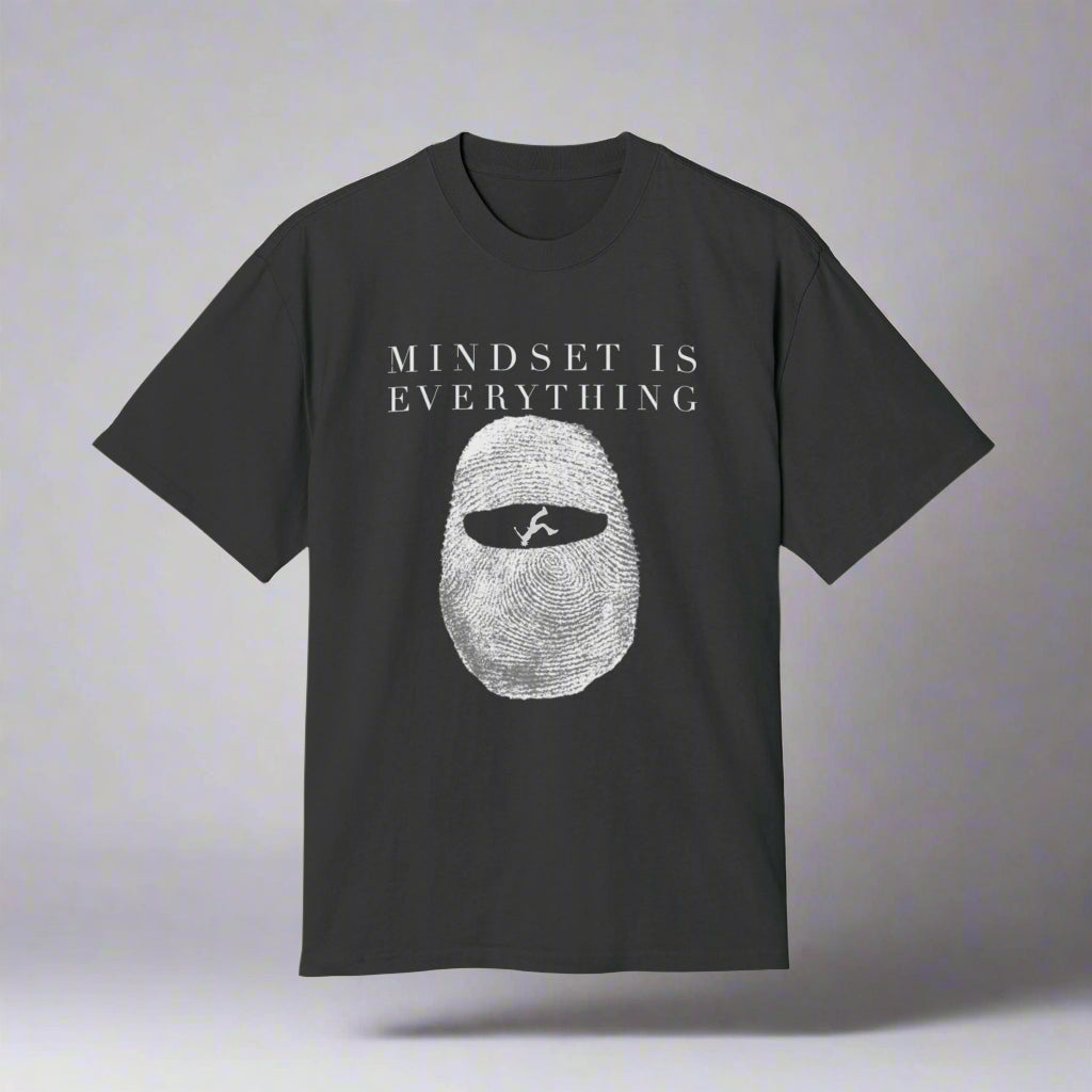 (Faded Black) Mindset is Everything  - Heavy Weight Tee
