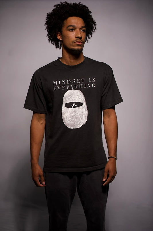 (Faded Black) Mindset is Everything  - Heavy Weight Tee
