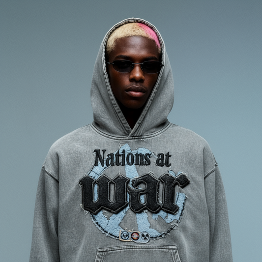 Nations At War - Ash Gray Hoodie