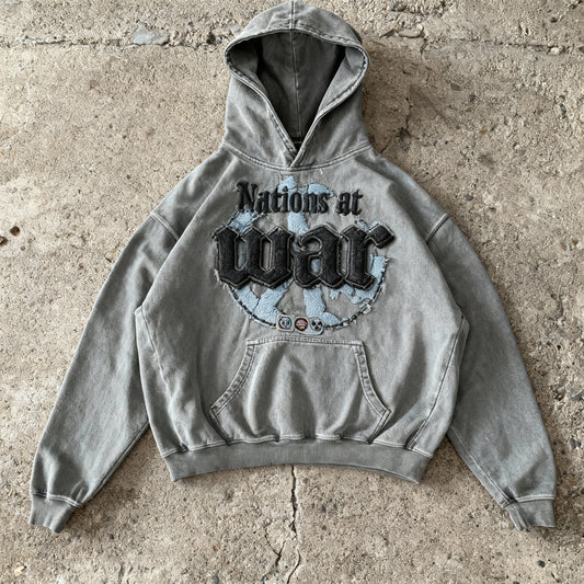 Nations At War - Ash Gray Hoodie