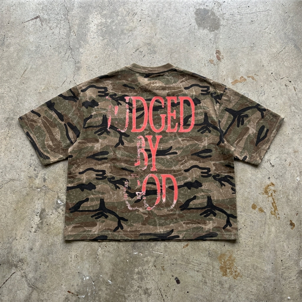 Judged By God - Camo Boxy Tee