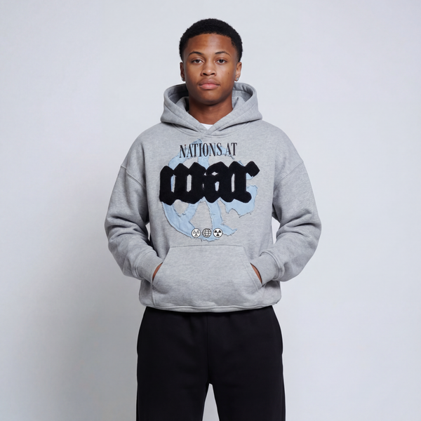 Nations At War - Vintage Ash Gray Hoodie
